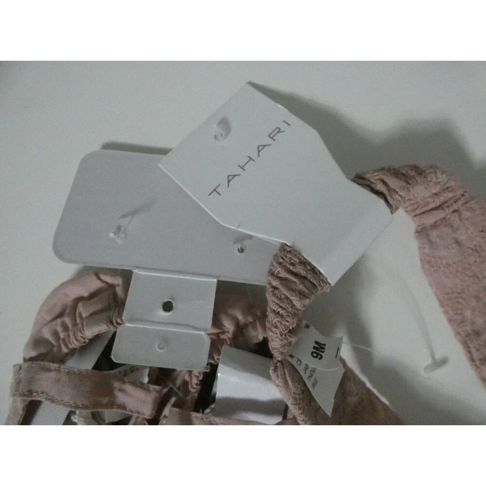 Tahari Baby New 9 Months Pink Bow Headband & Ballet Slipper Sock Ballet Flat Set